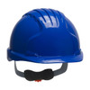 Evolution Deluxe 6151 Cap Style Hard Hat with HDPE Shell, 6-Point Polyester Suspension and Wheel Ratchet Adjustment, Blue, One Size, 1 EA #280-EV6151-50