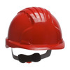 Evolution Deluxe 6151 Cap Style Hard Hat with HDPE Shell, 6-Point Polyester Suspension and Wheel Ratchet Adjustment, Red, One Size, 1 EA #280-EV6151-60