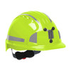 Evolution Deluxe 6151 Standard Brim Mining Hard Hat with HDPE Shell, 6-Point Polyester Suspension, Wheel Ratchet Adjustment and CR2 Reflective Kit, Neon Yellow, One Size, 1 EA #2850-EV6151MCR2-LY