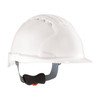 Evolution Deluxe 6151 Standard Brim Hard Hat with HDPE Shell, 6-Point Polyester Suspension and Wheel Ratchet Adjustment, Vented, White, One Size, 1 EA #280-EV6151V-10