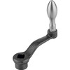 Kipp Crank Handle, Offset, Square Socket, SW=12+0.2, A=80 mm, Style F,  Steel, Black Oxidized, (Qty. 1), K0684.108X12