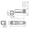 Kipp Crank Handle w/Foldaway Handle, Reamed Hole w/Slot, w/Keyway, w/o Transverse Hole, Thermoplastic, D2=10, A=100 mm, Style D, Black, (Qty. 1), K0266.121003