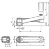 Kipp Crank Handle w/Cylindrical Revolving Grip, Locating Hole w/Slot, w/o Transverse Hole, Thermoplastic, Steel, D2=10, A=100 mm, Black, (Qty. 1), K0659.321003