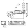 Kipp Crank Handle, w/Safety Grip, w/Square Socket, w/o Transverse Hole, Thermoplastic, Steel, SW=12 mm, A=100 mm, H=104.2, Black, (Qty. 1), K0268.2212