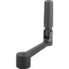 Kipp Crank Handle, Similar to DIN 469, Aluminum w/Fold Away Grip, Reamed Hole, w/o Transverse Hole, Thermoplastic, Steel, D2=10, Black, (Qty. 1), K0997.1110