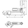 Kipp Crank Handle, Similar to DIN 469, Aluminum w/Safety Grip & Square Socket, w/o Transverse Hole, Thermoplastic, Steel, SW=10, Black, (Qty. 1), K0997.2110