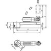 Kipp Crank Handle, Similar to DIN 469, Aluminum w/Safety Grip, Square Socket w/o Transverse Hole, Thermoplastic, Steel, SW=10, Black, (Qty. 1), K0998.2110
