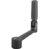 Kipp Crank Handle, Similar to DIN 469, Aluminum w/Safety Grip, Square Socket w/o Transverse Hole, Thermoplastic, Steel, SW=12, Black, (Qty. 1), K0998.2212