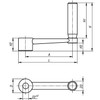 Kipp Crank Handle, Similar to DIN 469, Stainless Steel, Revolving Grip, Reamed Hole, Style D, D2=12, A=100, H=98, (Qty. 1), K0999.3212