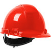Whistler Cap Style HDPE Shell, 4-Point Textile Suspension and Wheel Ratchet Adjustment, Vented, Red, One Size, 1 EA #280-HP241RV-15