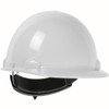 Dom Cap Style Smooth Dome Hard Hat with HDPE Shell, 4-Point Textile Suspension and Wheel Ratchet Adjustment, White, One Size, 1 EA #280-HP341R-01