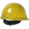 Dom Cap Style Smooth Dome Hard Hat with HDPE Shell, 4-Point Textile Suspension and Wheel Ratchet Adjustment, Yellow, One Size, 1 EA #280-HP341R-02