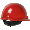 Dom Cap Style Smooth Dome Hard Hat with HDPE Shell, 4-Point Textile Suspension and Wheel Ratchet Adjustment, Red, One Size, 1 EA #280-HP341R-15