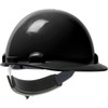 Dom Cap Style Smooth Dome Hard Hat with HDPE Shell, 4-Point Textile Suspension and Swing Wheel Ratchet Adjustment, Black, One Size, 1 EA #280-HP341SR-11