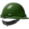 Dom Cap Style Smooth Dome Hard Hat with HDPE Shell, 4-Point Textile Suspension and Swing Wheel Ratchet Adjustment, Green, One Size, 1 EA #280-HP341SR-74