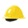 Kilimanjaro Full Brim Hard Hat with HDPE Shell, 4-Point Textile Suspension and Wheel Ratchet Adjustment, Vented, Yellow, One Size, 1 EA #280-HP641RV-02