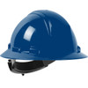 Kilimanjaro Full Brim Hard Hat with HDPE Shell, 4-Point Textile Suspension and Wheel Ratchet Adjustment, Type II, Royal, One Size, 1 EA #280-HP642R-17