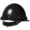 Stromboli Cap Style Smooth Dome Hard Hat with ABS/Polycarbonate Shell, 4-Point Textile Suspension and Wheel Ratchet Adjustment, Black, One Size, 1 EA #280-HP842R-11