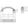 Kipp Arch Pull Handle, L=150 mm, A=119 mm, D=M06, H=43.5, Thermoplastic Grey, (Qty. 1), K0196.11906