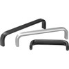 Kipp Pull Handle, A=120 mm, L=130 mm, D=M05, H=45, Aluminum, Black Matt & Anodised (1/Pkg), K0205.12001