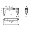 Kipp Tubular Handle, A=400 mm, L=424 mm, H=55 mm, Style B, Aluminum Serrated Plastic, (1/Pkg), K0210.4003