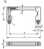 Kipp Pull Handle, Form A, A=100 mm, L=115 mm, H=40, D=M05, Aluminum, Black Matt and Anodized, (Qty. 1), K0216.10001