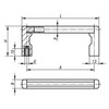 Kipp Pull Handle, Form A, A=180 mm, L=194 mm, H=40, D=M05, Aluminum, Black Anodized, Polymide, (Qty. 1), K0217.18001