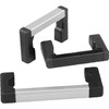 Kipp Pull Handle, Form A, A=100 mm, L=114 mm, H=40, D=M05, Aluminum, Natural Anodized, (Qty. 1), K0217.10003