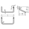 Kipp Pull Handle, Angled, L=216, D=M08, A=200, Aluminum, (Qty. 1), K0229.20016