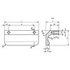 Kipp Ledge Handle,  A=130 mm, D=M06, L=150, Stainless Steel,(Qty. 1), K0233.13006