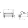 Kipp Ledge Handle, Style B, A=100 mm, D=5.5 mm, L=120, Aluminum, Natural, Anodized,(Qty. 1), K0234.100053