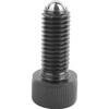 Kipp Ball End Thrust Screw w/Head, Style A, w/Full Ball, D=M04, L=9.9 mm, Carbon Steel, (10/Pkg), K0380.10410