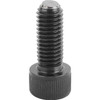 Kipp Ball End Thrust Screw w/Head, Style B, Flattened Ball, D=M04, L=11.7 mm, Carbon Steel, (10/Pkg), K0380.20410