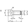 Kipp Ball End Thrust Screw w/Head, Style B, Flattened Ball, D=M04, L=15.7 mm, Carbon Steel, (10/Pkg), K0380.20416