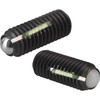 Kipp Ball End Thrust Screw w/o Head, w/Full Ball, w/Thread Lock, Style D, D=M05, L=20 mm, Polyacetal, (10/Pkg), K0666.30520