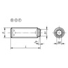 Kipp Ball End Thrust Screw w/o Head, w/Flattened Ball, Style B, D=M04, L=15.8 mm, Carbon Steel, (10/Pkg), K0383.20416