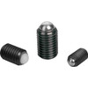 Kipp Ball End Thrust Screw w/o Head, w/Full Ball, Style D, D=M10, L=17.7 mm, Polyacetal, Carbon Steel, (10/Pkg), K0383.31016