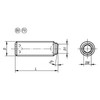 Kipp Ball End Thrust Screw w/o Head, w/Flattened Ball and Rotation Lock, Style BV, D=M08, L=20.3 mm, High-Carbon Steel, (Qty. 1), K0383.50820