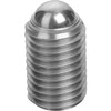 Kipp Ball End Thrust Screw w/o Head, w/Full Ball, Style A, D=M08, L=61.2 mm, Stainless Steel, (Qty. 1), K0384.10860