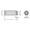 Kipp Ball End Thrust Screw w/o Head, w/Flattened Ball, Style B, D=M04, L=9.8 mm, Stainless Steel, (Qty. 1), K0384.20410