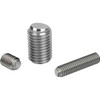 Kipp Ball End Thrust Screw w/o Head, w/Flattened Ball, Style B, D=M05, L=11.6 mm, Stainless Steel, (Qty. 1), K0384.20512