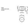 Kipp Grippers and Inserts, Round, Style E, D2=10 mm, L3=10 mm, Stainless Steel, (Qty. 1), K0385.10102