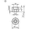 Kipp Grippers and Inserts, Round w/ Countersink, Style O, D2=16 mm, L3=10 mm, Stainless, (Qty. 1), K0385.116105