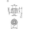 Kipp Grippers and Inserts, Round w/ Countersink, Style F, D2=20 mm, L3=12 mm, Hardened Black Oxide Steel, (Qty. 1), K0385.12012