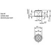 Kipp Grippers and Inserts, Round, Style M, D2=12 mm, L3=10 mm,Steel Carbide, (Qty. 1), K0385.12107