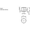 Kipp Grippers and Inserts, Round, Style C, D2=16 mm, L3=12 mm, Hardened Steel, (Qty. 1), K0385.16128