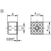 Kipp Gripper Square, M05, Style A, A=10 mm, Extra Fine, Steel, (Qty. 1), K0387.101205