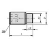 Kipp Thrust Screw, M10X17.9, SW=5, Stainless Steel, Bright POM, (10/Pkg), K0667.1101X179