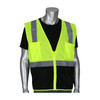 PIP® ANSI Type R Class 2 Five Pocket Value Mesh Vest with Black Bottom Front, Hi-Vis Yellow, 3X-Large, #302-0710B-LY/3X