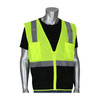 PIP® ANSI Type R Class 2 Five Pocket Value Mesh Vest with Black Bottom Front, Hi-Vis Yellow, 5X-Large, #302-0710B-LY/5X